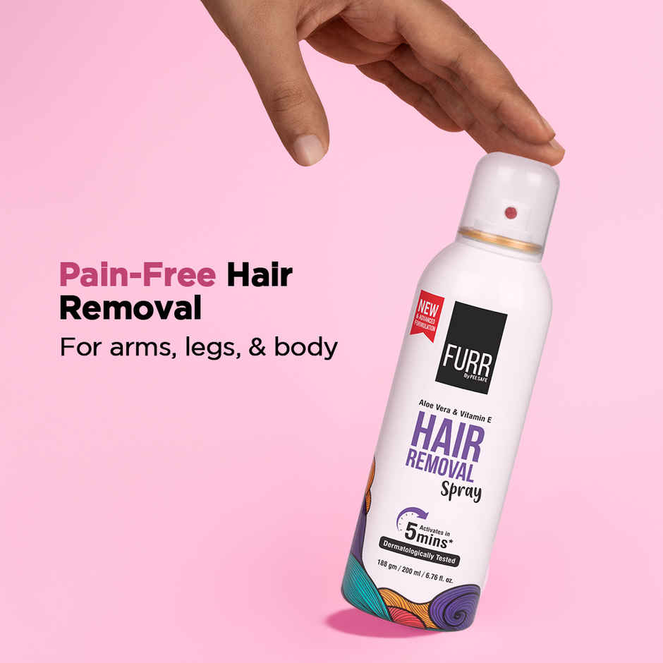 FURR By Pee Safe Unisex Hair Removal Spray | Quick & Easy Hair Removal for Body