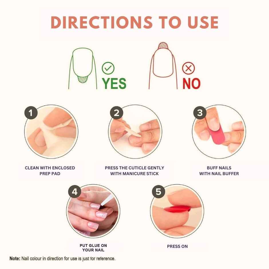 Sanfe Instant Stick On Nails - Pink French