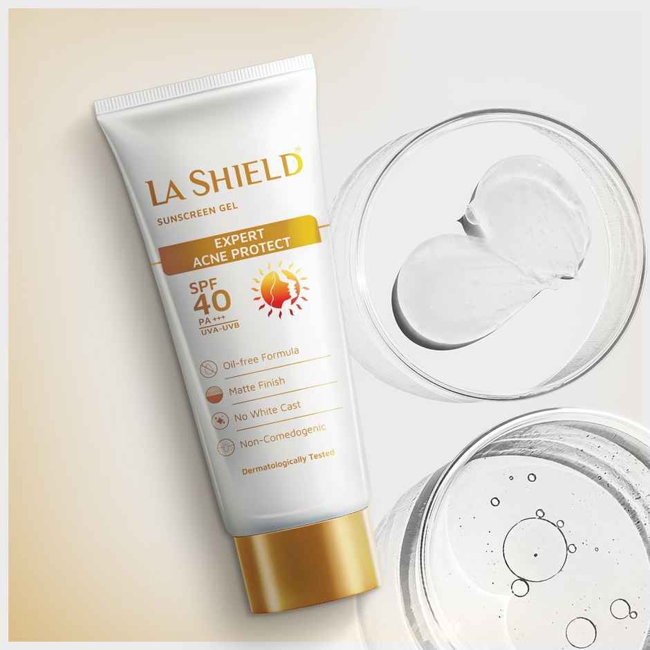 La Shield SPF 40+ & PA+++ Anti Acne Sunscreen Gel
