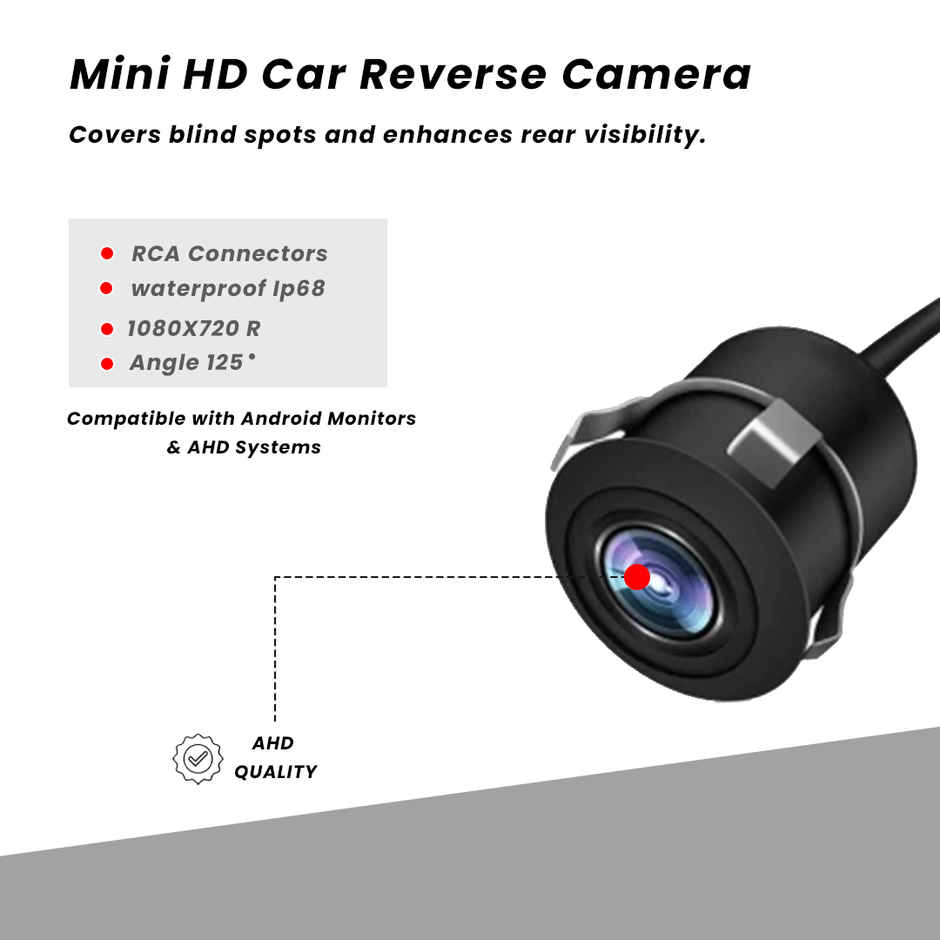 Potauto Rear Parking Line Camera A004 | Waterproof | Night Vision | Metal - Enhanced Vehicle Safety