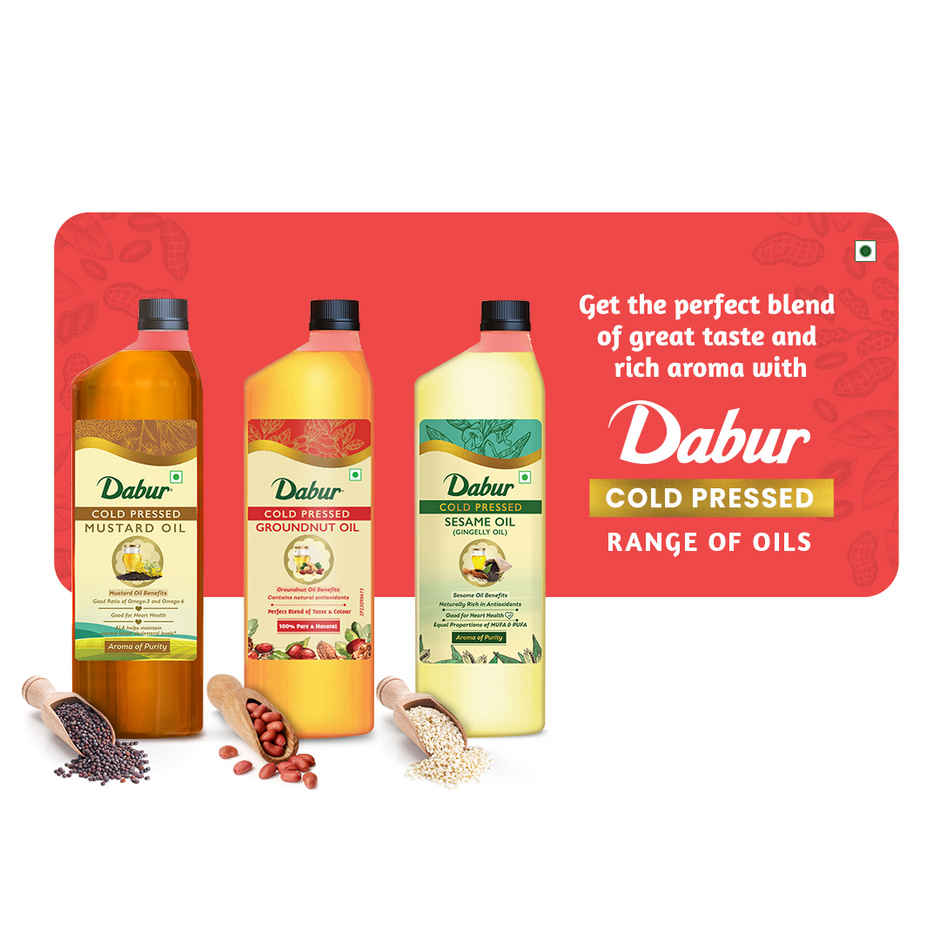 Dabur Groundnut (Peanut) Cold Pressed Oil | Healthy Cooking Oil
