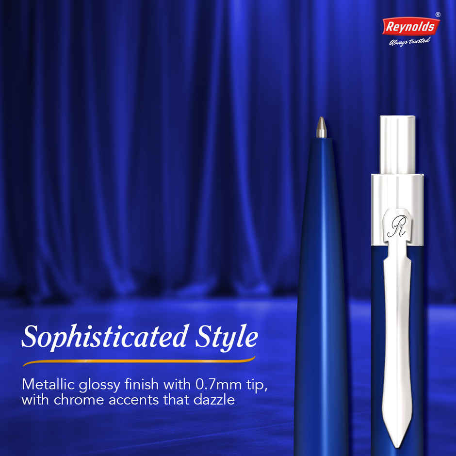 Reynolds Premium Tiktok Metal Pen, Blue Bodycolor (Blue Pen)