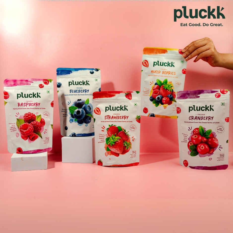 Milky Mist Fruit Yogurt Blueberry (100ml) & Pluckk Frozen Blueberry (200g) Combo