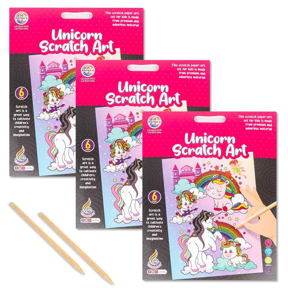 Ratna's Unicorn Scratch Art | Assorted