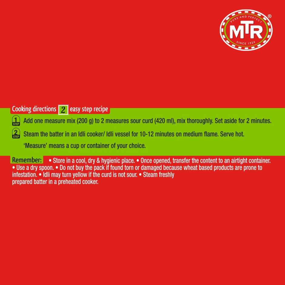 MTR Gourmet Butter Idli Mix | Ready Mix