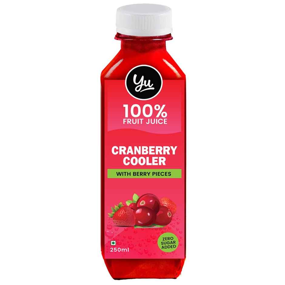 Yu Cranberry Cooler 100% Fruit Juice with Berry Pieces