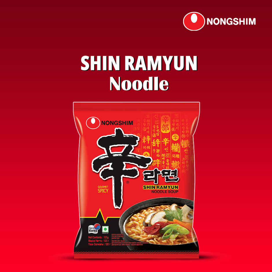 Nongshim Ansung Instant Noodle Soup(68gms), Nongshim Kimchi Ramyun Noodle Soup(120gms) & Nongshim Shin Ramyun Noodle Soup(120gms) Combo