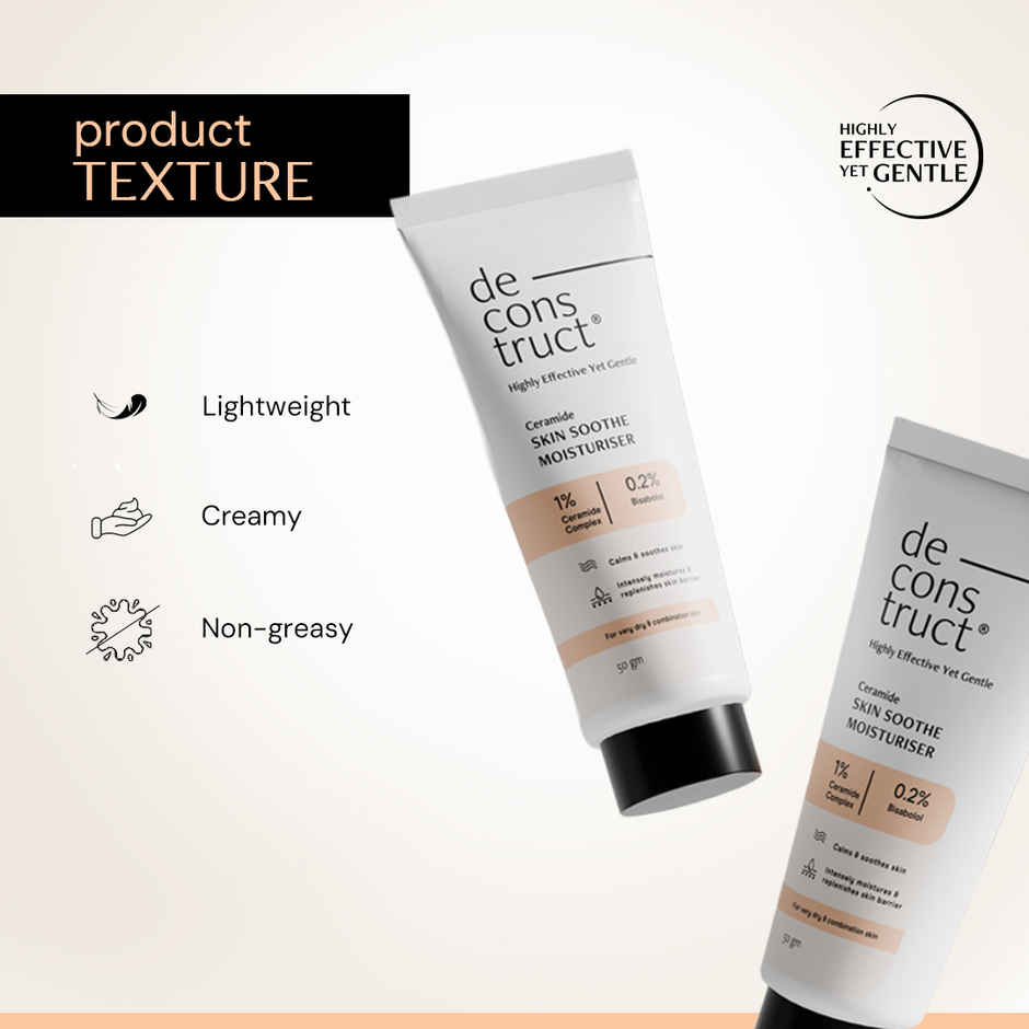 Deconstruct Skin Soothe Moisturizer | 1% Ceramide + 0.2% Bisabolol | Strengthens Skin Barrier