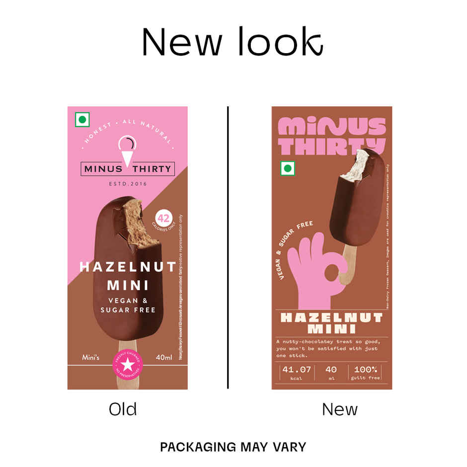 MINUS THIRTY Hazelnut Mini Stick Vegan & Sugar Free