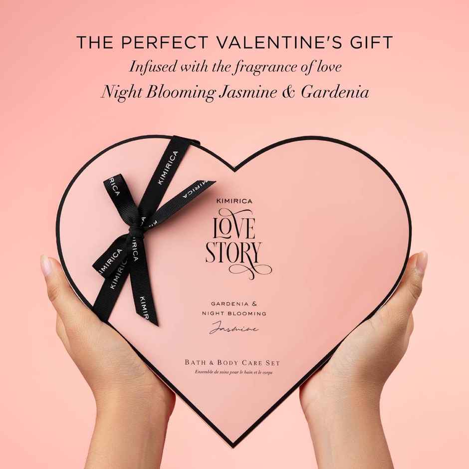 Kimirica Valentine Love Story Little Heart Gift Set|Luxury Selfcare Box with Bath & Body Essentials