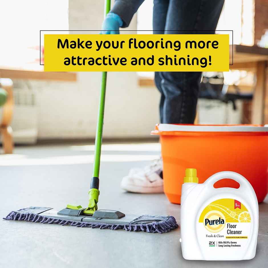 Purela Lemon Floor Cleaner Liquids | Bathroom Surface Cleaning Liquid | Ecofriendly