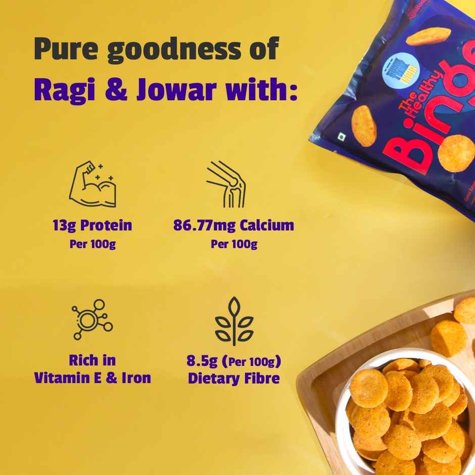 The Healthy Binge Ragi Baked Chips Cajun Spice |High Protein & Fibre
