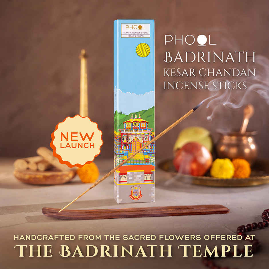 Badrinath Kesar Chandan Agarbatti | Made From Temple Flowers | Phool