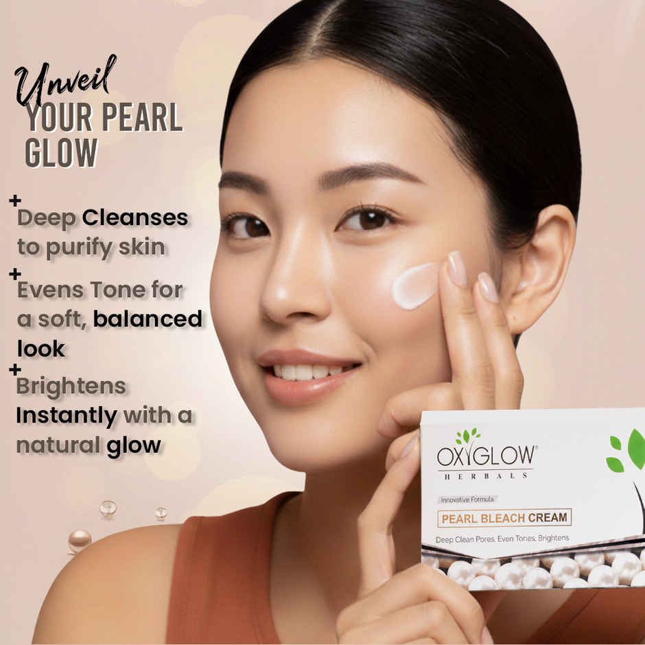Oxyglow Herbals Pearl Bleach Cream With Innovative Formula | Deeply Cleanses The Skin