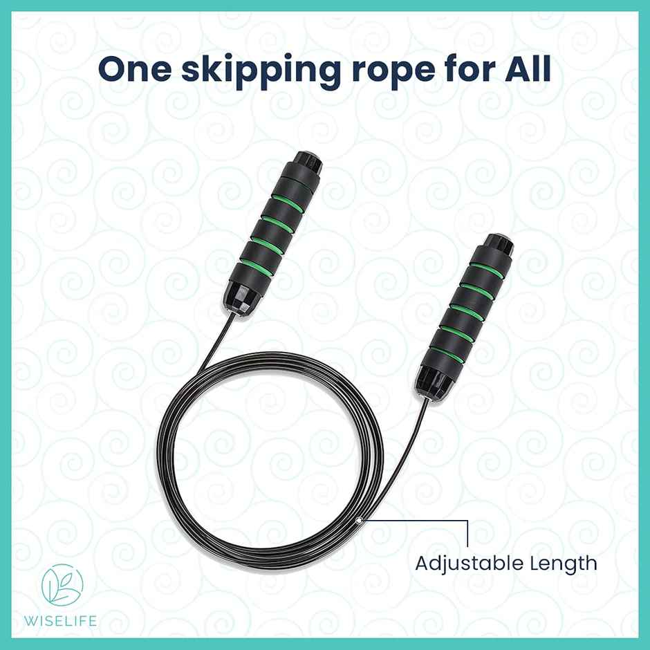Wiselife Skipping Rope- Green Black