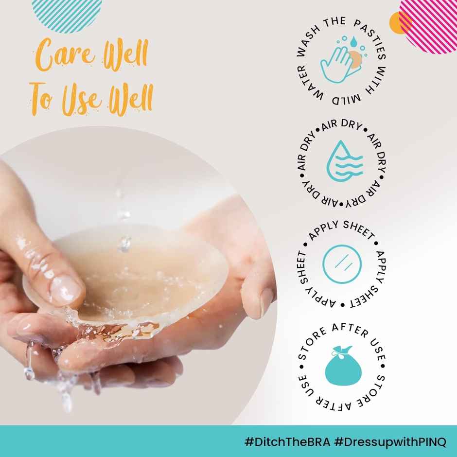 Pinq Polka Reusable Nipple Covers Regular 10 cm | Nude Large