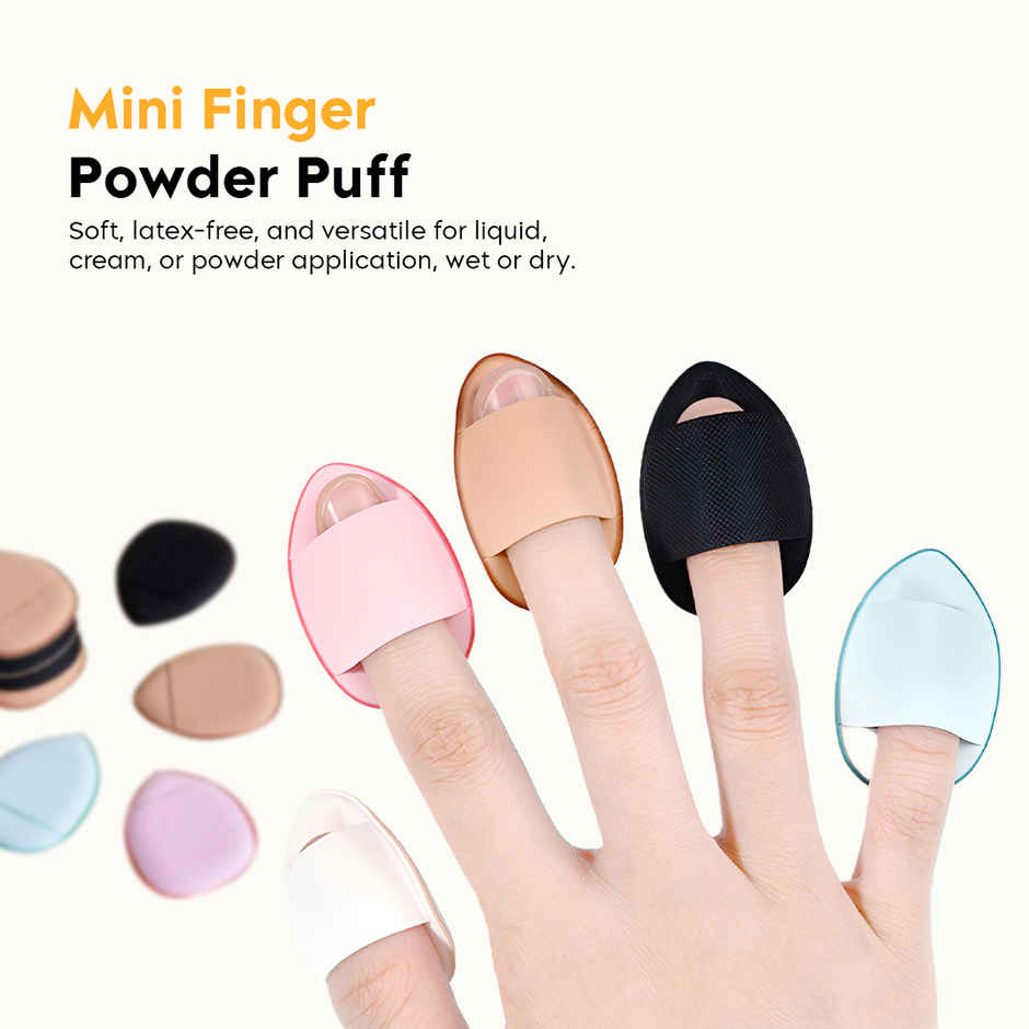 Gleva Finger Makeup Puff | Multicolour