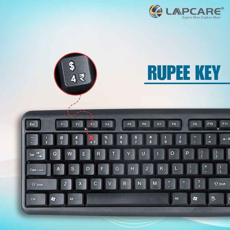 Lapcare Alfa Keyboard 3 Usb 2.0 Adjustable Kickstand Capslock Indicator & 104 Keyboard Standard Key