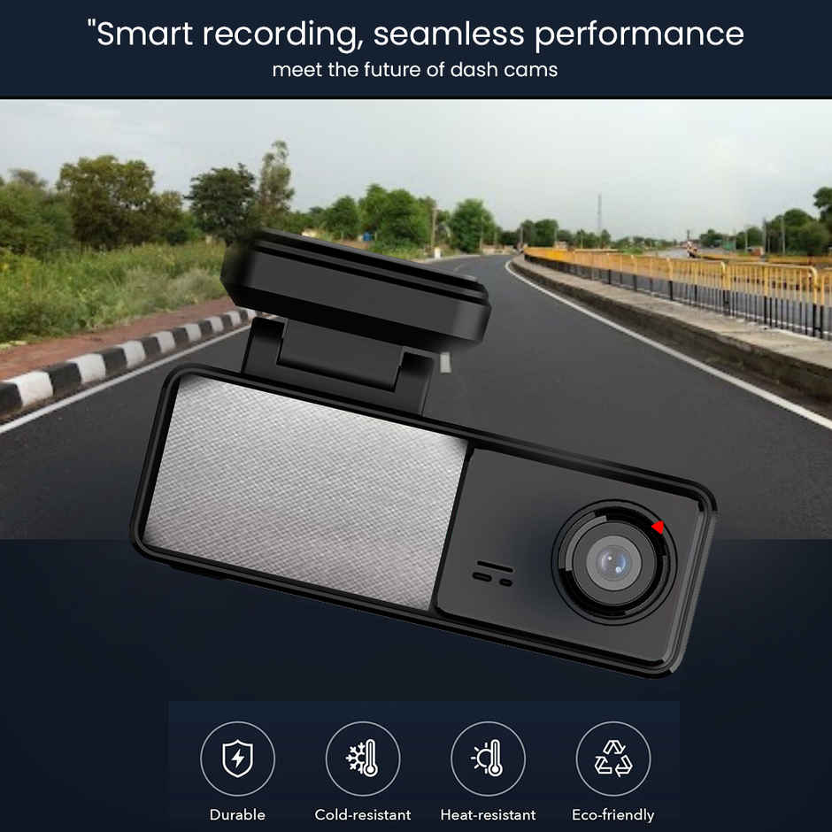 Potauto 2" Metal Dash Cam Front 1K Full Hd For Cars | Wide Angle Lens | Night Vision | With App