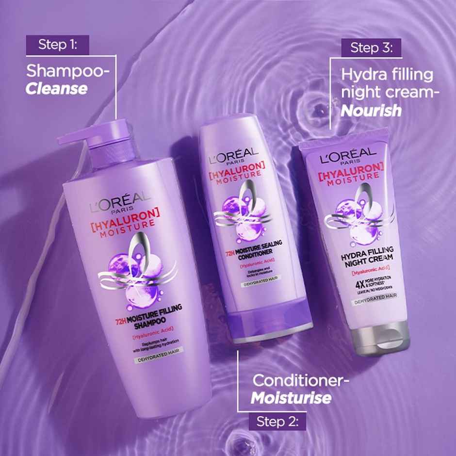 L'Oreal Paris Hyaluron Moisture Shampoo with Hyaluronic Acid for Dry & Dehydrated Hair