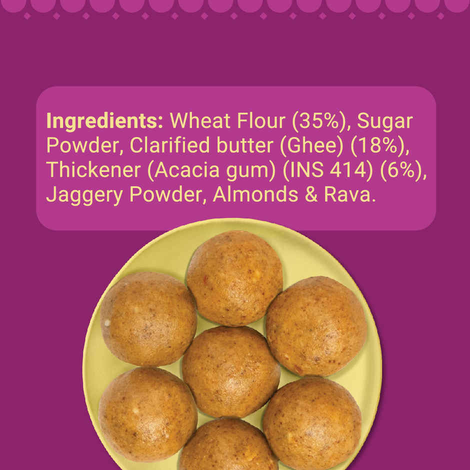 Atta Gond Ghee Laddu By GO DESi