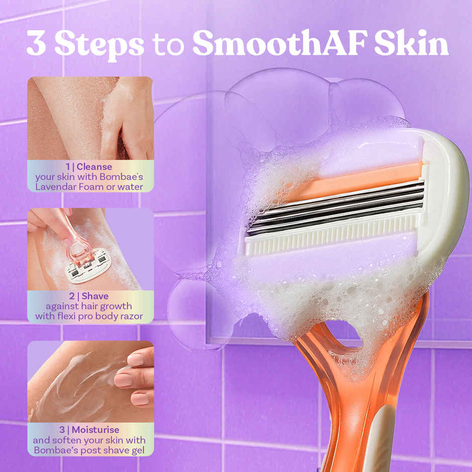 Bombae Flexi Pro Avosmooth Disposable Women's Razor | Violet