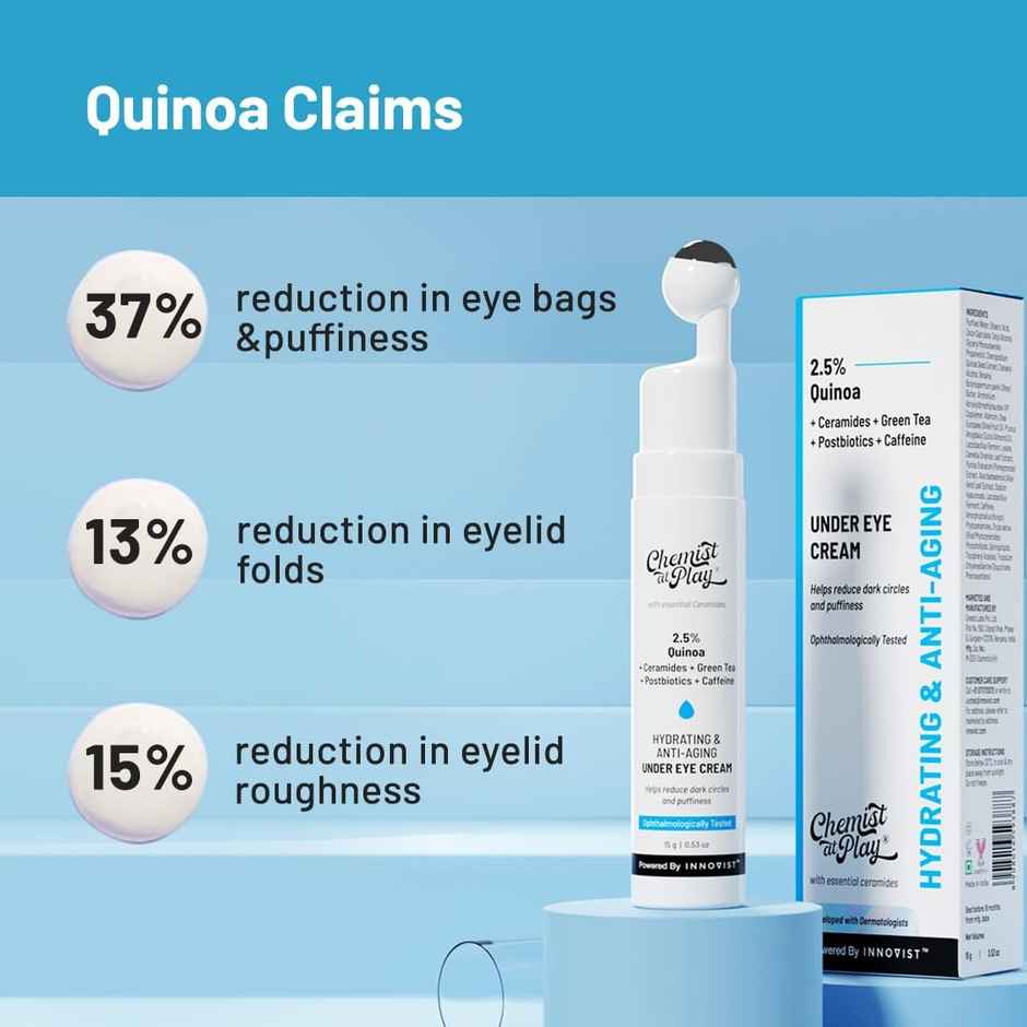 Chemist at Play Under Eye Cream Quinoa Extract For Dark Circles Puffiness & Wrinkles