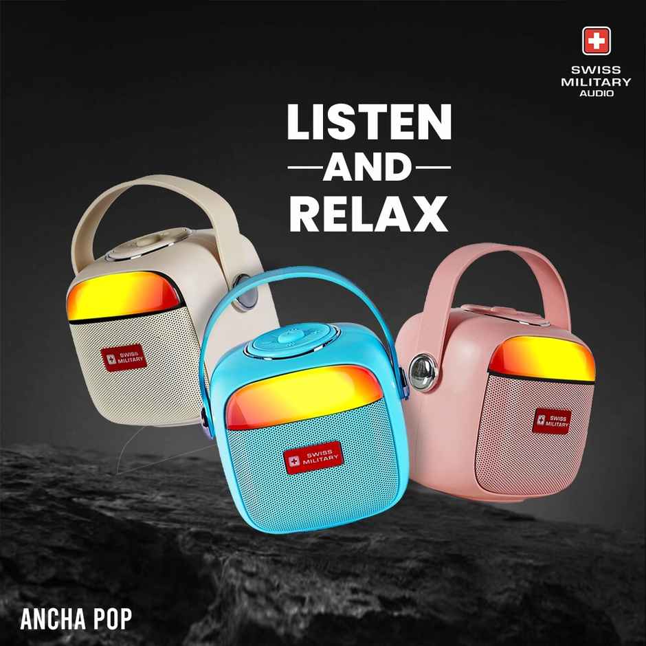 Swiss Military Audio Bluetooth Speaker - Ancha Pop Blue