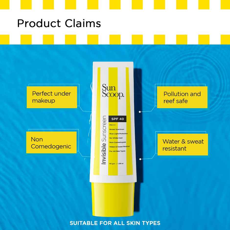 SunScoop Invisible Sunscreen Cream SPF 40 PA+++