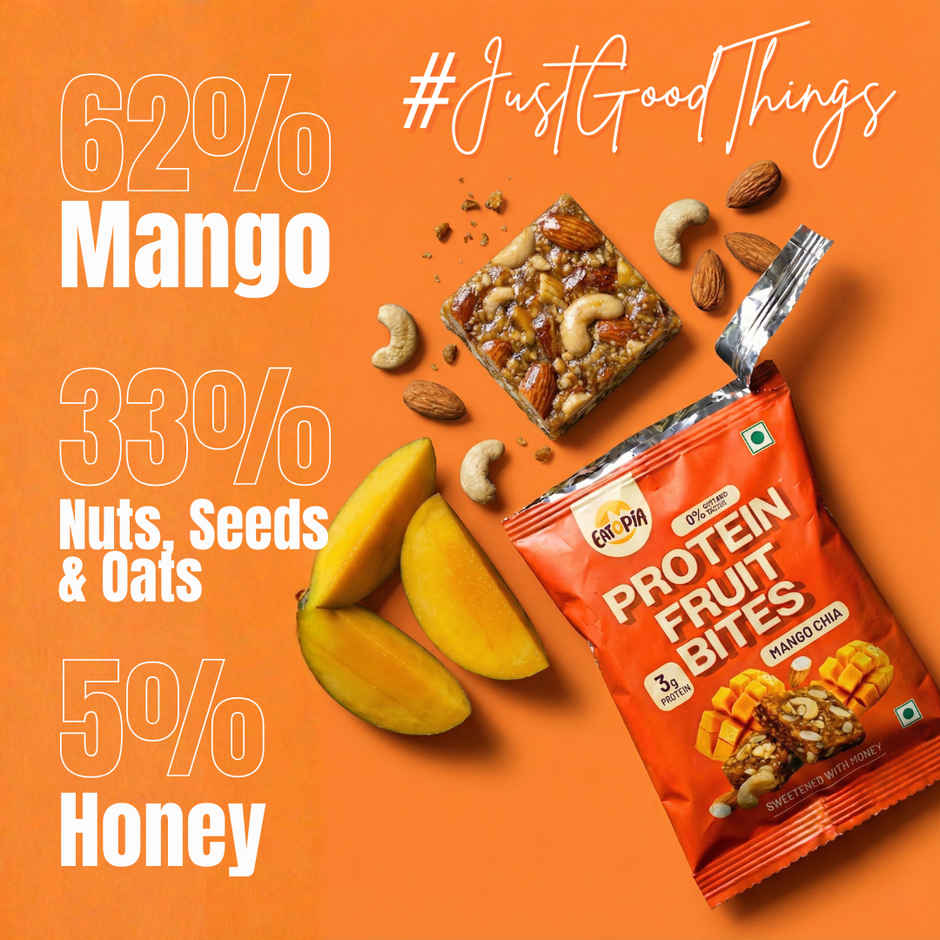 Eatopia Fruit Minis Mango Bites Energy Bars (No Refined Sugar & Preservatives)
