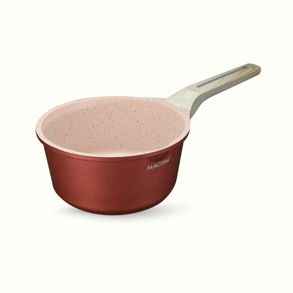 Macclite Non-Stick PDC Granite+ Induction Base Butter Scotch Triumph Sauce Pan 18 cm