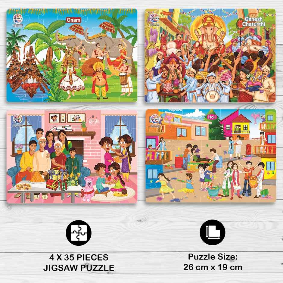 Ratna's 4In1 Indian Festivals Jigsaw Puzzle