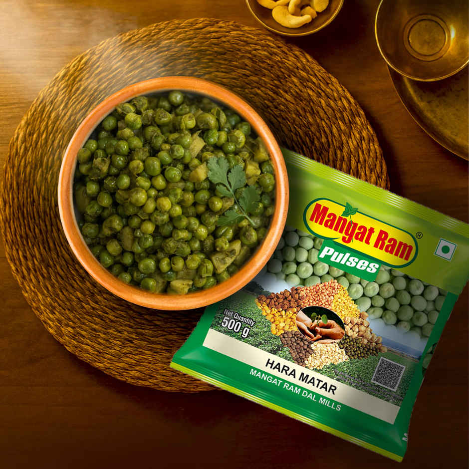 Mangat Ram Pulses Dried Green Peas | Hara Matar