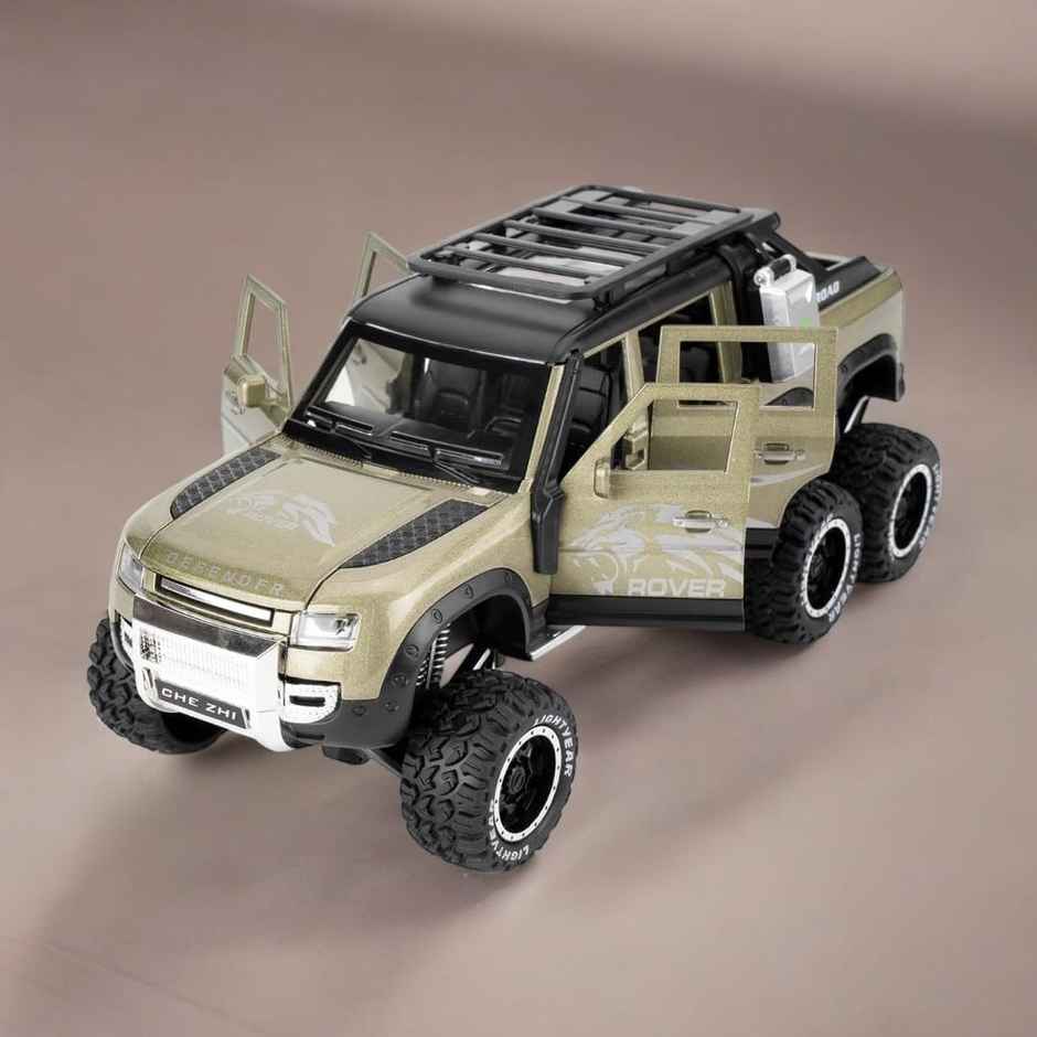 Toyshine 1:28 Die Cast D-Rover Vehicle with Music, Lights & Pull Back for Kids 3+ (Green)