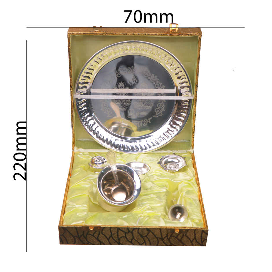 Pooja Thali Set | German Silver | Devnidhi