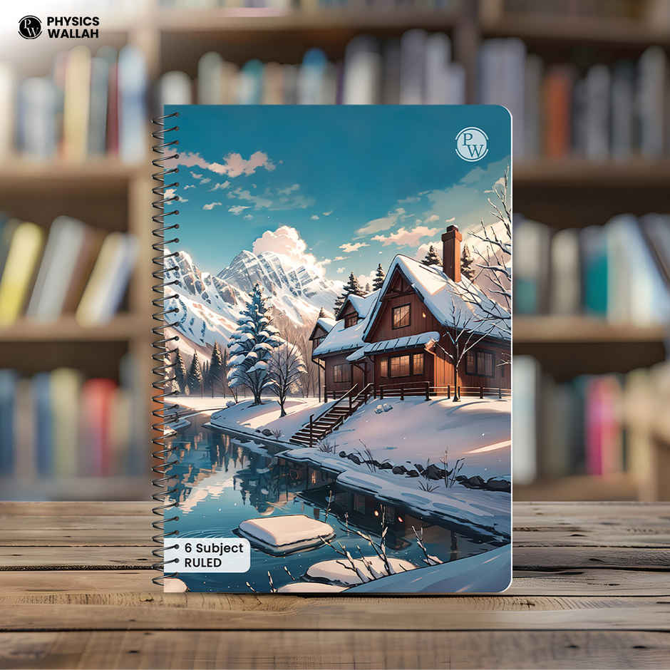Physics Wallah 6 Subject Spiral Notebook | 300 Pages | Ruled | Pw Seasons
