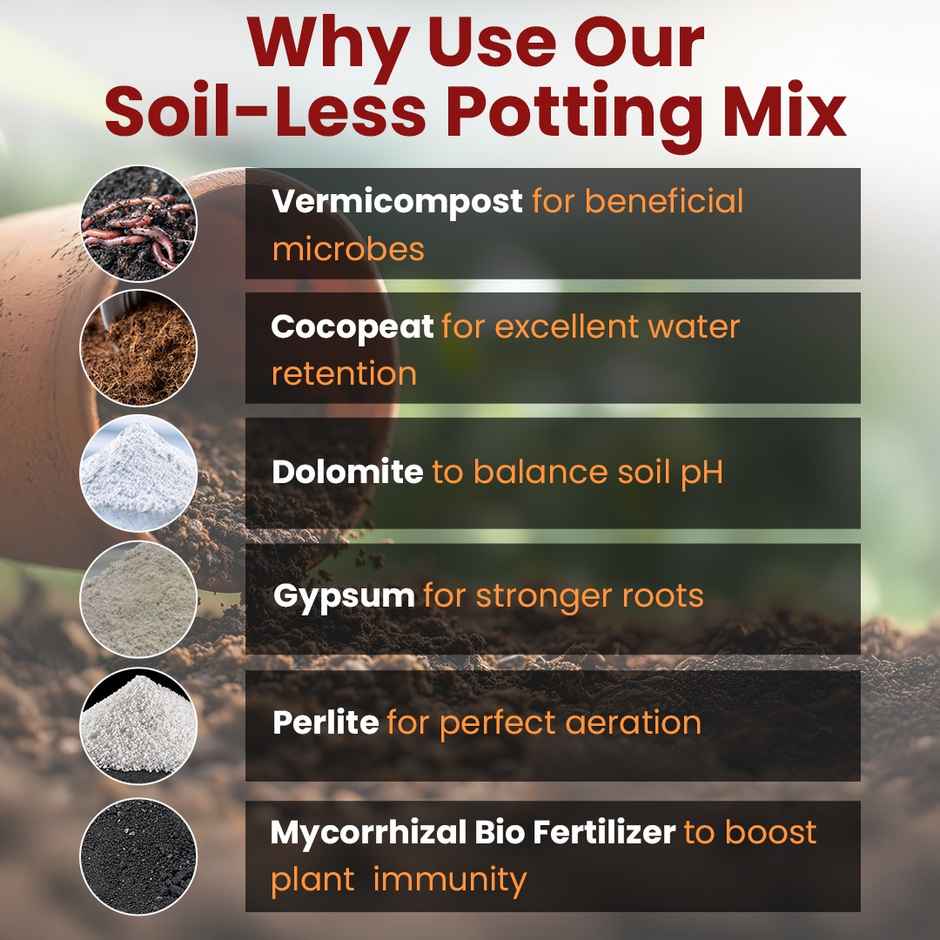 Garden Genie Potting Soil Mix | Organic Soil-less Potting Mix Gardening Soil for Plant Pots