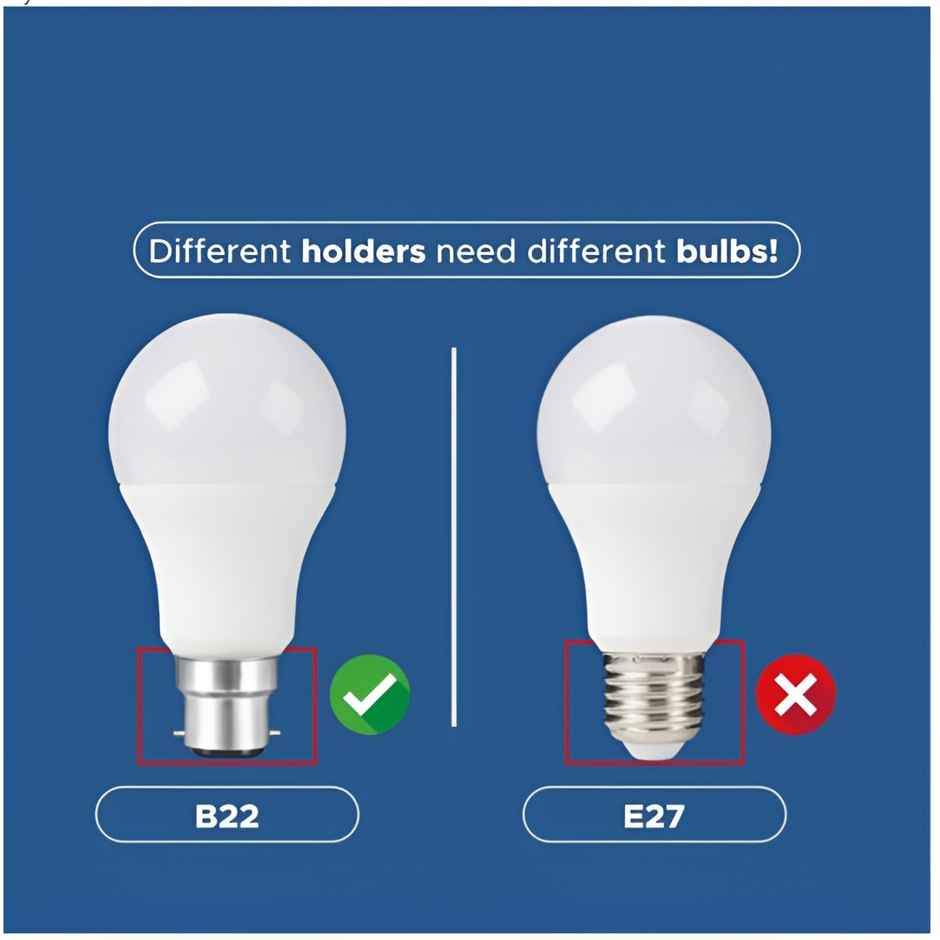 Halonix 2.9W White Led Bulb | B22 Base Holder Combo