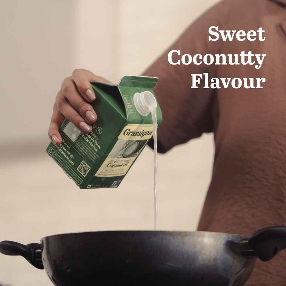 Gramiyaa Coconut Wood Cold Pressed Oil (Nariyal Oil)