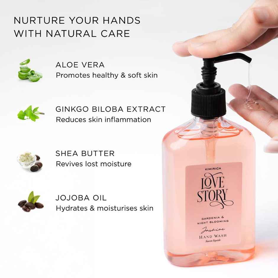 Kimirica Love Story Hand Care Caddy Set, Hand Wash + Hand & Body Lotion, Perfect Housewarming Gift