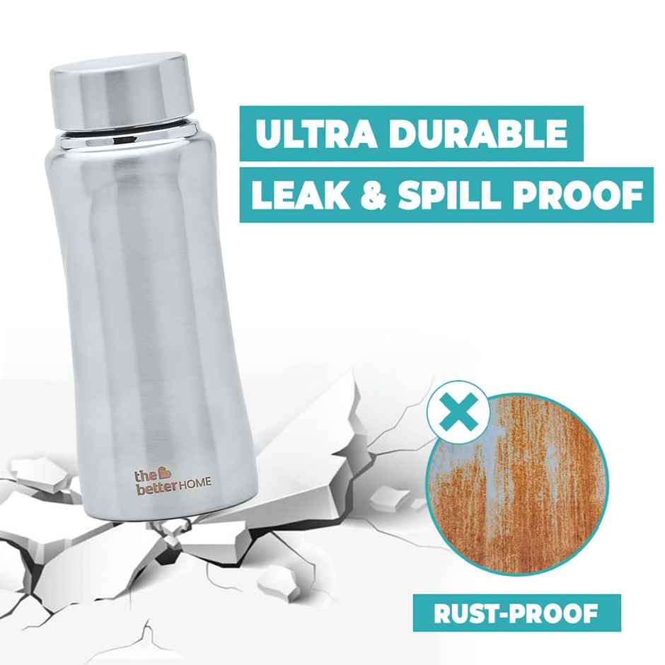 The Better Home 500Ml Stainless Steel Water Bottle-Silver