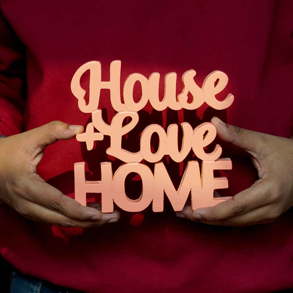 Nukkad Tales House + Love Home - Quirky Room Decoration Showpiece Ideal for Birthday Gift | Pink