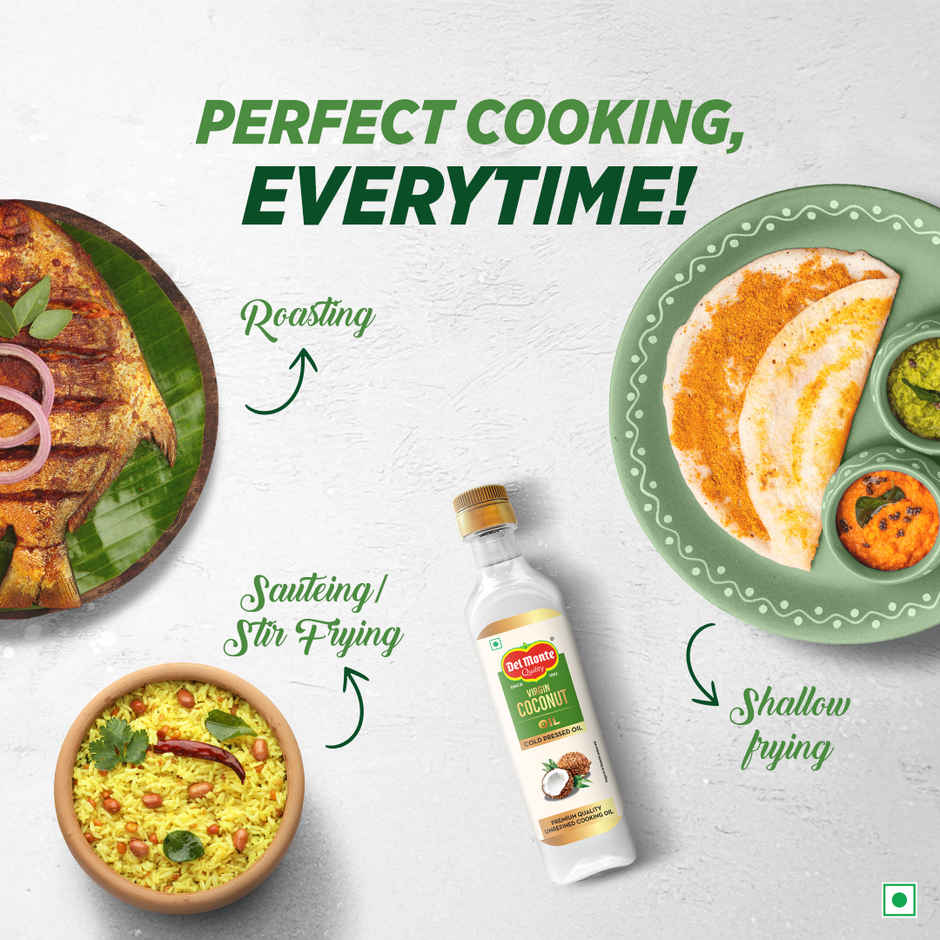 Del Monte Virgin Coconut Cold Pressed Oil (Nariyal Oil) | Multipurpose