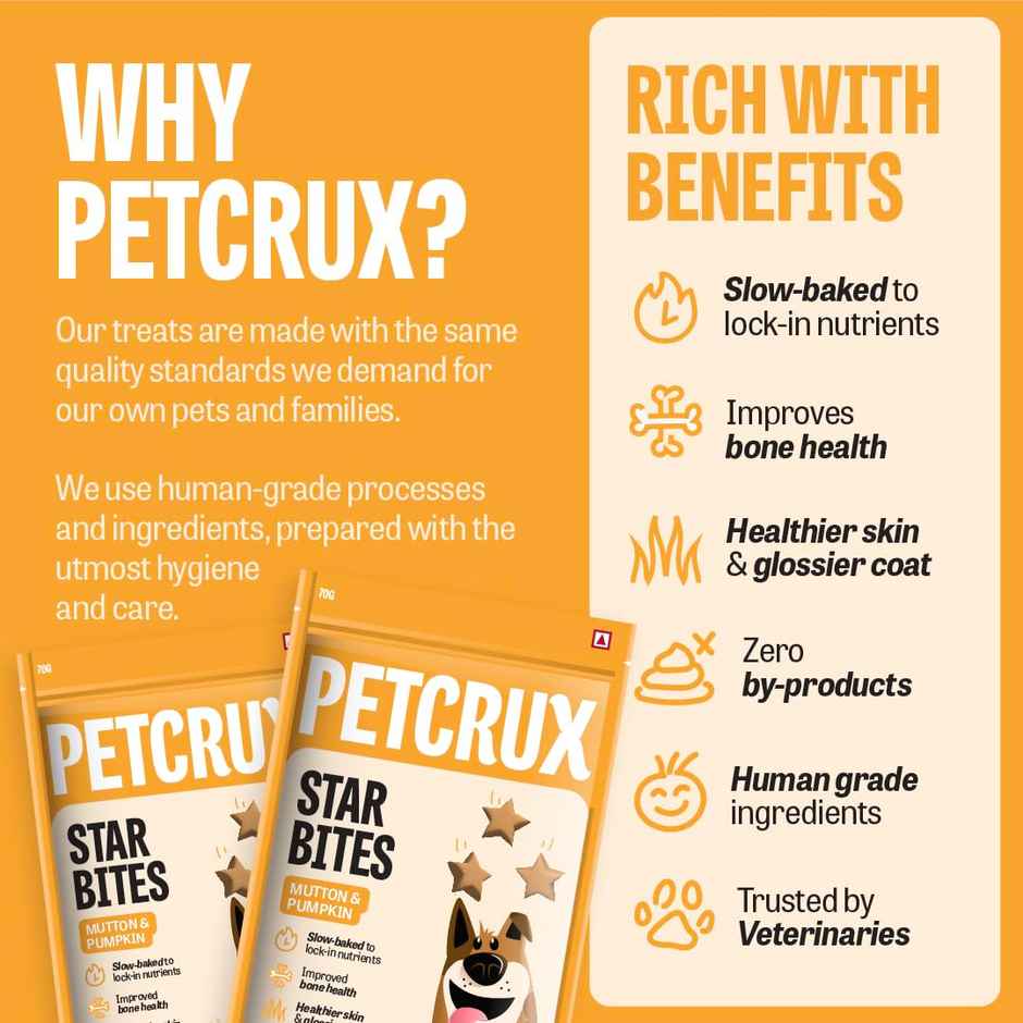 Petcrux Mutton & Pumpkin Foods Dog Treats