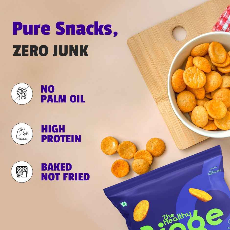 The Healthy Binge Millet Baked Chips- Classic Cheese- Protein Rich