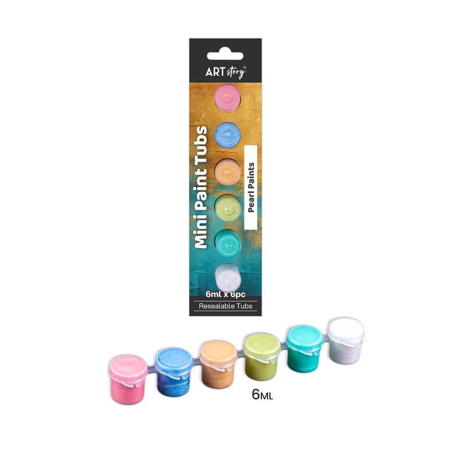 Itsy Bitsy Mini Paint Tubs Pearl Paint Bright 6 ml x 6 shades LB