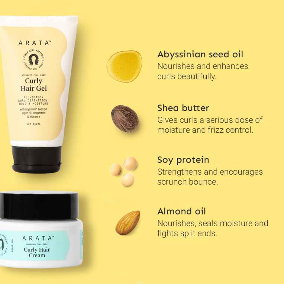 Arata Curl Cream & Gel Styling Combo