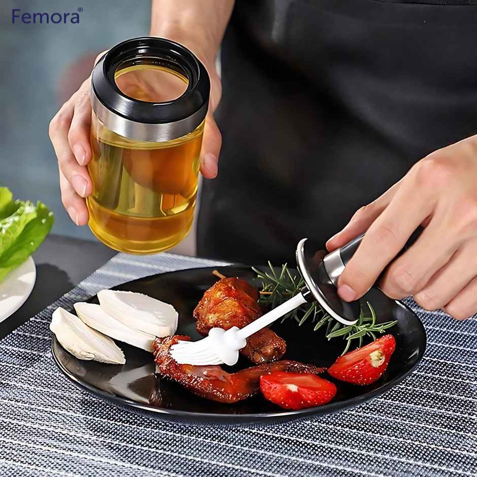 Femora Ghee Oil Mini Silicone Brush Bottle Jar 250 ml 1 Pc
