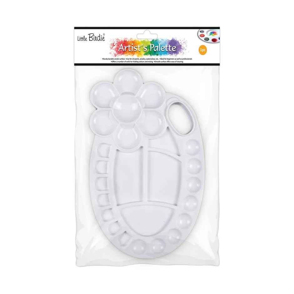 Itsy Bitsy Artist Colour Mixing Palette Flower 26 Wells Approx 9.13 x 5.25in Pbhc Lb