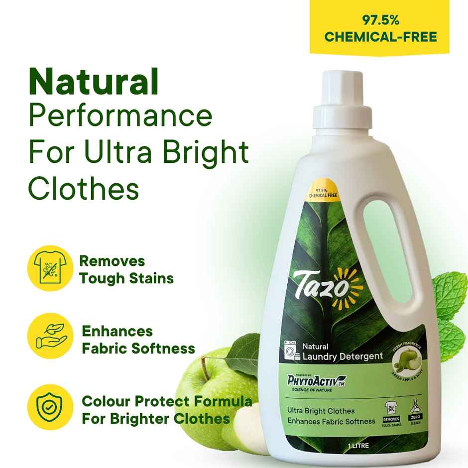 Tazo Green Apple Natural Laundry Detergent Liquid